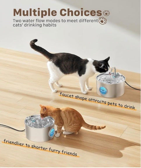 Stainless steel Pet water fountain