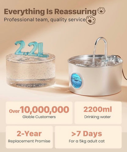 Stainless steel Pet water fountain